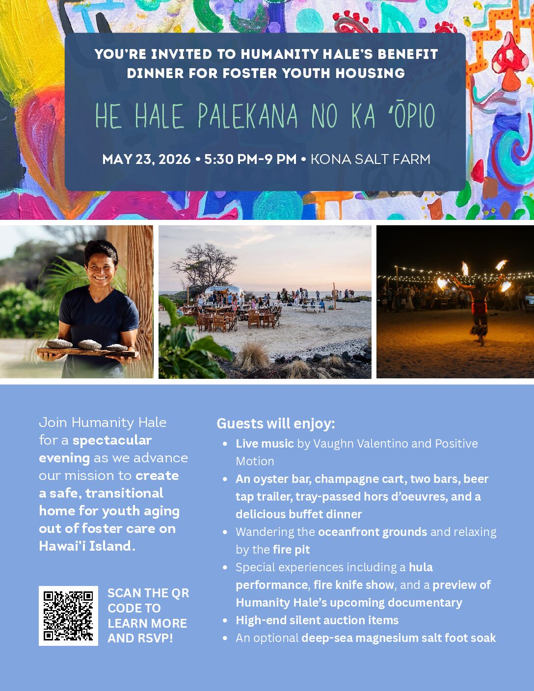 May 23 flierA Benefit Dinner in Support of Foster Youth on Big Island